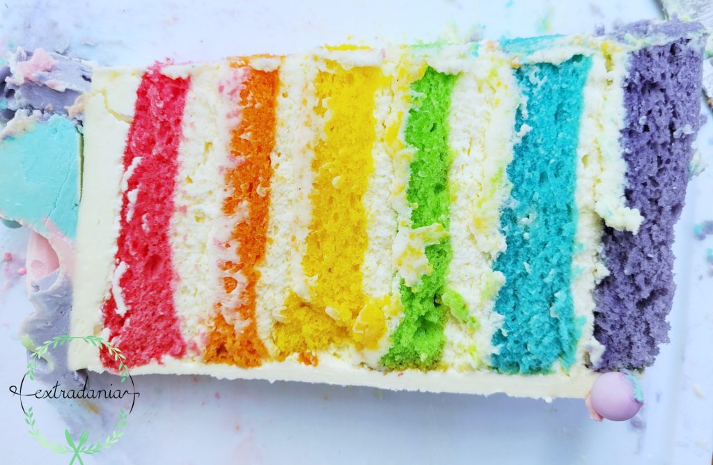 rainbow cake, czyli tęczowy tort jednorożec